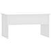 Tavolino Bianco Lucido 80x50,5x41,5 Cm In Legno Multistrato - Foto miniatura 2