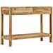 Tavolo Consolle Con 2 Cassetti 110x35x75cm Legno Massello Mango - Foto miniatura 1