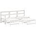 Set Salotto da Giardino 5 pz Bianco in Legno Massello di Pino - Foto miniatura 2