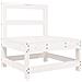 Set Salotto da Giardino 5 pz Bianco in Legno Massello di Pino - Foto miniatura 3