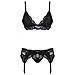 Set Di Lingerie Con Pizzo Obsessive 810-seg-1 (3 Pcs) L /xl - Foto miniatura 2
