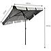 Ombrellone da Giardino FLOKS con Protezione UV, Colore Grigio Chiaro, 200x123x235 cm - Foto miniatura 3