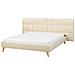 Letto Velluto Senlis 160 X 200 Cm Beige - Foto miniatura 4