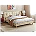 Letto Velluto Senlis 160 X 200 Cm Beige - Foto miniatura 1