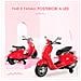 Moto Elettrica per Bambini con Licenza Ufficiale Vespa, 2 Rotelle, Luci e Suoni, 108x49x75 cm, Rossa - Foto miniatura 5