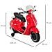 Moto Elettrica per Bambini con Licenza Ufficiale Vespa, 2 Rotelle, Luci e Suoni, 108x49x75 cm, Rossa - Foto miniatura 3