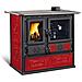 Cucina a Legna ROSA 5.0 VST Potenza Termica Nominale 8,8 kW 252 m³ Riscaldabili Colore Bordeaux - Foto miniatura 1