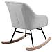 Poltrona Sedia Dondolo Relax Tessuto e Metallo Imbottita Design Moderno Grigio - Foto miniatura 5