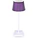 Lampada Da Tavolo Ricaricabile Clelia - Viola - Metallo - 13x13x38 Cm - Foto miniatura 1