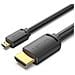 AGIBH cavo HDMI 2 m HDMI tipo D (Micro) HDMI tipo A (Standard) Nero - Foto miniatura 1