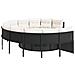 Divano Giardino Con Tavolo E Cuscini Circolare Nero Polyrattan - Foto miniatura 5