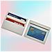 Elegante Porta Carte In Pelle Pu A Doppia Faccia Per 4 Carte Grey - Foto miniatura 2