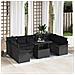 Set di Sofà da Giardino 10 Pezzi con Cuscini Rattan Nero - Foto miniatura 2