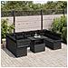 Set di Sofà da Giardino 10 Pezzi con Cuscini Rattan Nero - Foto miniatura 3
