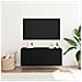 Mobile TV Nero Rovere 100x30x41 cm Legno ingegnerizzato - Foto miniatura 4