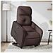 Poltrona Alzapersona Reclinabile Marrone Scuro in Tessuto - Foto miniatura 2
