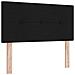 Letto box spring con materasso e illuminazione LED nera 120x190 cm tessuto - Foto miniatura 7