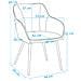 Poltrona Sedia Ergonomica Microfibra Effetto Scamosciato Piedi Metallo 55x50x84cm - Foto miniatura 2