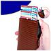 Portafoglio Per Carte Rfid Porta Carte Pulsante Di Espulsione Carte Sottile Marrone - Foto miniatura 3