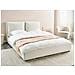 Letto Velluto Bajonna 160 X 200 Cm Bianco Sporco - Foto miniatura 1