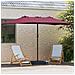 Ombrello da giardino Rosso bordò 385 x 209 x 244 cm Tessuto - Foto miniatura 3