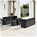 Set Divano da Giardino con cuscino 11 pcs Nero Poly Rattan - Foto miniatura 2