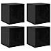 Mobile TV 4 pcs Nero 37 x 35 x 37 cm Legno multistrato - Foto miniatura 1