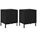Armadio da Notte 2 pcs Rovere nero 40 x 35 x 47,5 cm - Foto miniatura 1