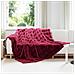 Coperta in Pelliccia di Coniglio Finta 4 pcs Rosso Bordeaux - Foto miniatura 2