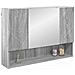 Mobiletto per specchio da bagno Grigio sonoma 80 x 17 x 55 cm - Foto miniatura 3