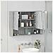 Mobiletto per specchio da bagno Grigio sonoma 80 x 17 x 55 cm - Foto miniatura 4