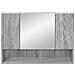 Mobiletto per specchio da bagno Grigio sonoma 80 x 17 x 55 cm - Foto miniatura 6