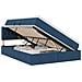 Letto con contenitore e materasso con testiera Blu 140 x 190 cm - Foto miniatura 1