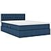 Letto con contenitore e materasso con testiera Blu 140 x 190 cm - Foto miniatura 5