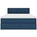 Letto con contenitore e materasso con testiera Blu 140 x 190 cm - Foto miniatura 7