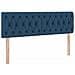 Letto con contenitore e materasso con testiera Blu 140 x 190 cm - Foto miniatura 9
