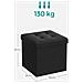 PUFA - LSF028B01 Pouf Organizer Nero MDF Storage - Foto miniatura 6