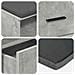 Panca per ingresso con cuscino Grigio Cemento 100 x 38 x 46 cm - Foto miniatura 9