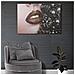 Stampa Su Tela Beautiful Lips Labbra Glamour Con Gioielli 120x80 Cm - Foto miniatura 5