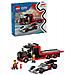 City 60493 Display Truck F1 con Auto da Corsa Audi F1, Giocattolo con 3 Minifigure, Macchina e Camion, Regalo Bambini 7+ - Foto miniatura 12