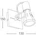 SPOT-CADILLAC-1 - Applique moderna dal colore cromato 40 watt E14 - Foto miniatura 6