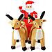 Gonfiabile Babbo Natale Su Slitta Con Renne Luci A Led 240x137cm Autogonfiabile - Foto miniatura 3