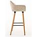 Sgabello Bar Grant Tessuto Sfoderabile I Sedia Alta Cucina Telaio in Legno di Faggio I Sgabello Bancone con Schienale E Poggiapiedi Crema - Foto miniatura 3