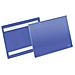 Tasche Per Identificazione Con Bande Adesive Blu F. to Esterno Mm. 223x 163x1,7- Inserto A5 Orizz. Cf 50- 179507 - Foto miniatura 1