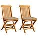 Sedie da Giardino con Cuscini Beige 2 pz in Massello di Teak - Foto miniatura 1