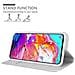 Custodia Compatibile Con Samsung Galaxy A70 In Classy Argento - Coperchio Protettiva Con Chiusura Magnetica, Funzione Stand E Tasca Per Le Carte - Foto miniatura 3