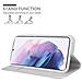 Custodia Compatibile Con Samsung Galaxy S21 Plus In Classy Argento - Coperchio Protettiva Con Chiusura Magnetica, Funzione Stand E Tasca Per Le Carte - Foto miniatura 4
