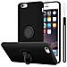 Cadorabo Custodia Compatibile Con Apple Iphone 6 Plus / 6s Plus In Liquid Nero - Coperchio Protettivo In Silicone Tpu Flessibile Con Anello - Foto miniatura 1