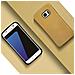 Custodia Compatibile Con Samsung Galaxy S7 In Marrone Oro - Hard Case Coperchio Protettivo Small Waist Con Supporto In Gomma Antiscivolo - Foto miniatura 5