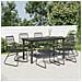 Set Da Pranzo Da Giardino 7 Pz Nero In Rattan Pvc - Foto miniatura 1